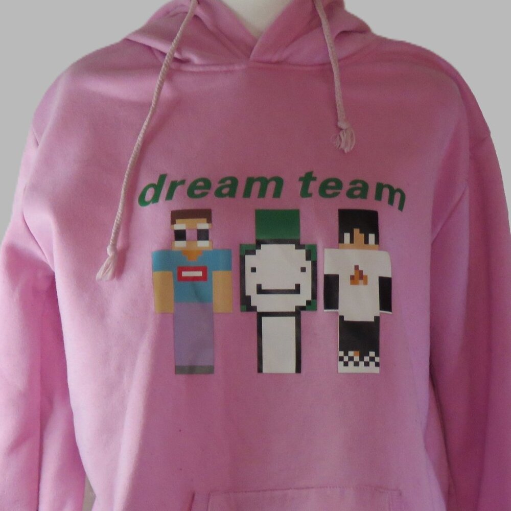 JMSUN Unisex Dreamwastaken Dream Team Smile Hoodie Sweatshirt Size L 7 (C997)